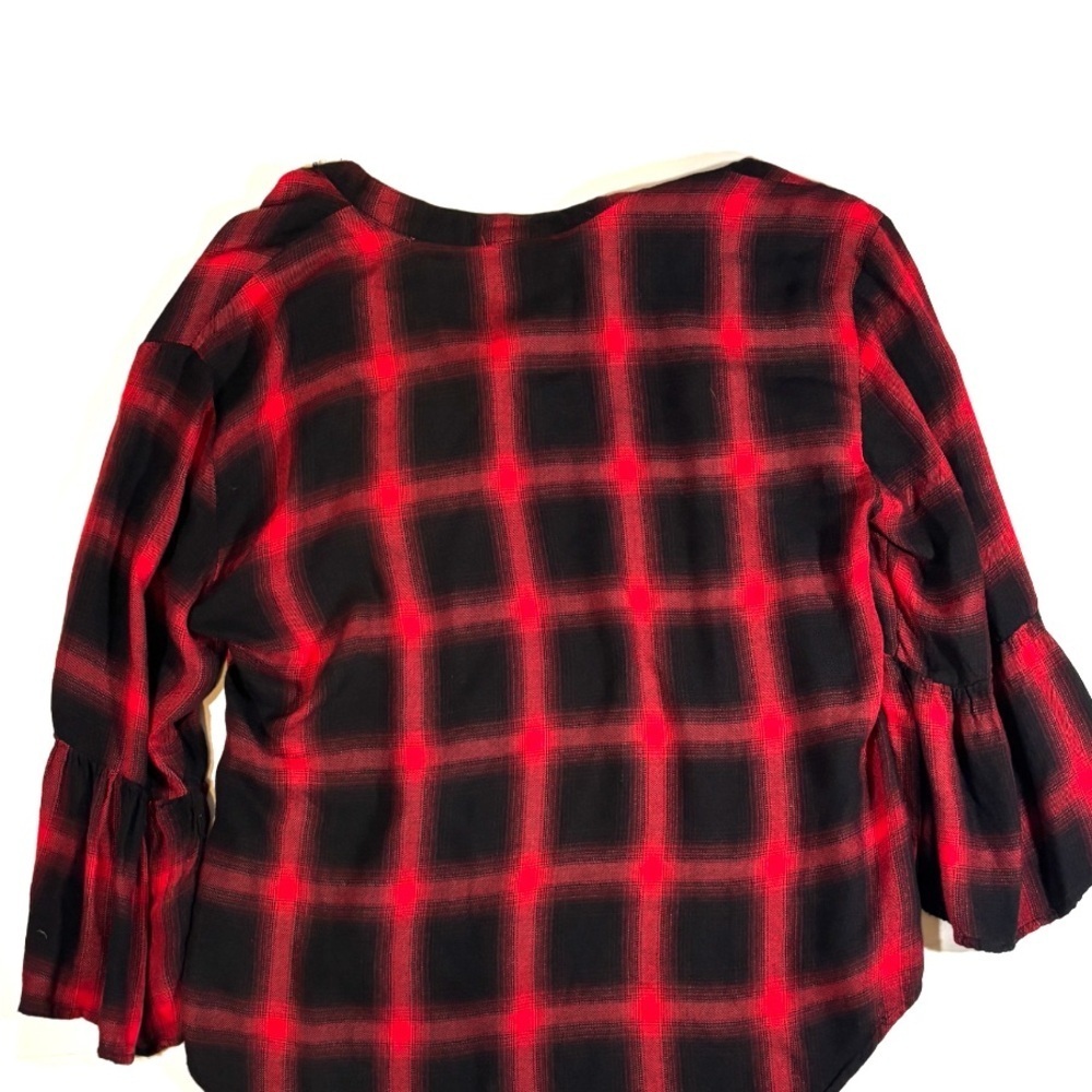 TinselTown Buffalo Plaid Shirt Women’s Size L Country Cabincore hayrides - Picture 3 of 6